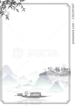 Chinese style ancient landscape and flower-and-bird illustration background Chinese style ancient landscape and flower-and-bird illustration background 138195567
