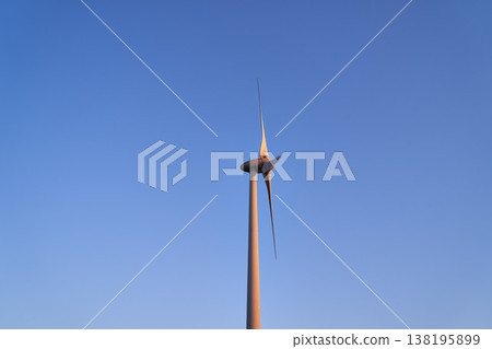 Omoriyama, Noshiro City, Akita Prefecture, wind power generation wind turbines at Noshiro Port Omoriyama, Noshiro City, Akita Prefecture, wind power generation wind turbines at Noshiro Port 138195899