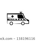 Ambulance Logo Icon Design, Emergency medical service vehicle logo icon vector 138196116