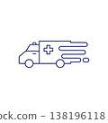 Ambulance Logo Icon Design, Emergency medical service vehicle logo icon vector 138196118