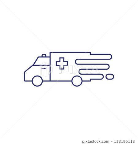 Ambulance Logo Icon Design, Emergency medical service vehicle logo icon vector 138196118