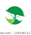 green leaf ecology nature element vector icon 138196122