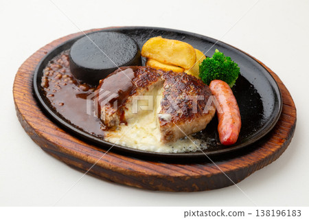 Cheese in hamburger steak Cheese in hamburger steak 138196183