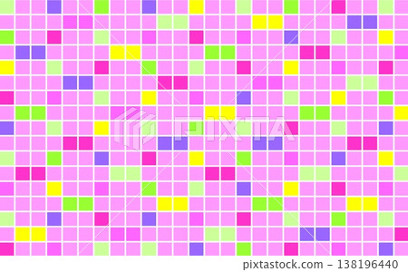 Geometric pattern, square, pink, green, yellow Geometric pattern, square, pink, green, yellow 138196440