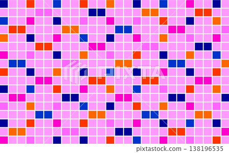 Geometric pattern, square, pink, orange, blue Geometric pattern, square, pink, orange, blue 138196535