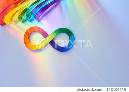 Rainbow infinity symbol for neurodiversity and autism awareness Rainbow infinity symbol for neurodiversity and autism awareness 138196639