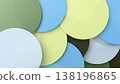 A minimalistic 3D background with shaped elements creates a dynamic geometric composition. 138196865