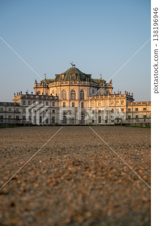 Stupinigi, turin, italy. March 23, 2026. Royal hunting residence of stupinigi showcasing magnificent baroque architecture at sunset. A unesco world heritage site near turin, italy Stupinigi, turin, italy. March 23, 2026. Royal hunting residence of stupinigi showcasing magnificent baroque architecture at sunset. A unesco world heritage site near turin, italy 138196946