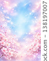 Fantasy cherry blossom background material 138197007