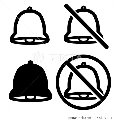 Simple bell icon 138197225