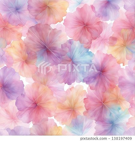 watercolor painting of leaf and flowers 138197409