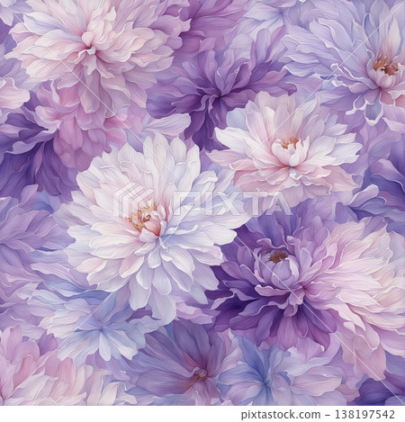 watercolor painting of leaf and flowers pattern 138197542