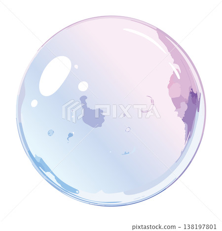 水彩風格的肥皂泡 138197801