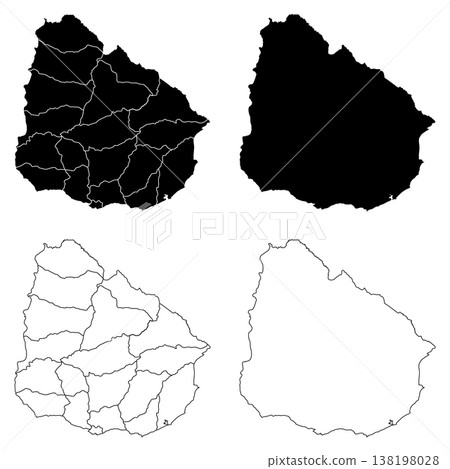 Uruguay Outline and Solid Fill Map Set. Uruguay Outline and Solid Fill Map Set. 138198028