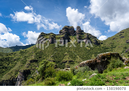 Ancient Inca Ruins of Waqrapukara in the Andean Mountains, Peru 138198078