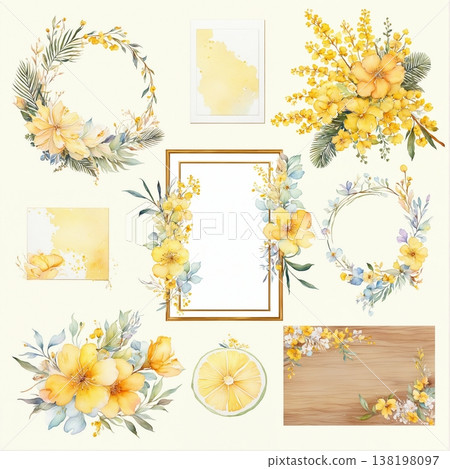 watercolor frame with flowers watercolor frame with flowers 138198097