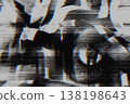 Black and White Glitch Scanline Texture Mono Distortion 138198643