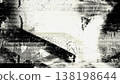 Black and White Glitch Texture with Scanline Artifacts 138198644