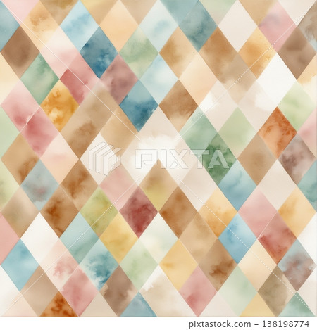 watercolor painting of leaf and flowers pattern watercolor painting of leaf and flowers pattern 138198774