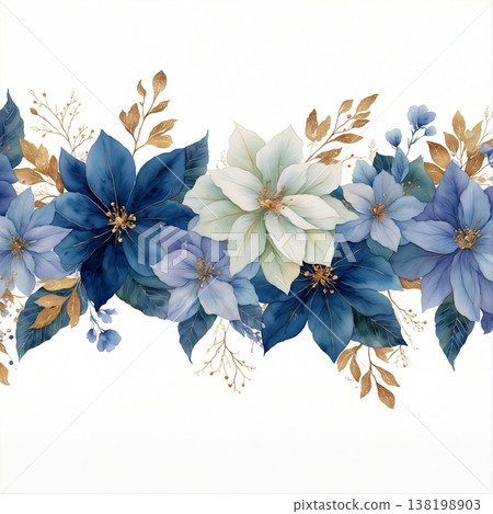 floral invitation card with watercolor flowers floral invitation card with watercolor flowers 138198903