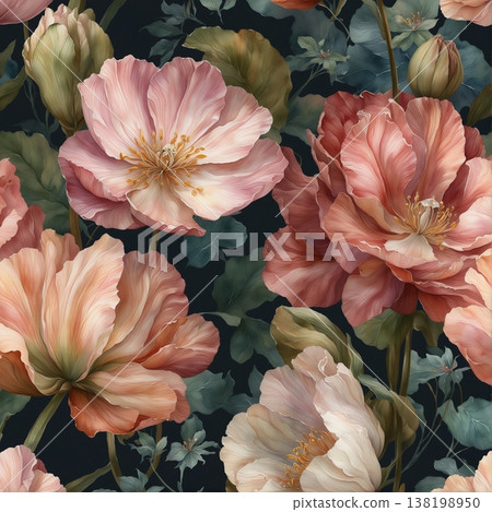floral invitation card with watercolor flowers floral invitation card with watercolor flowers 138198950