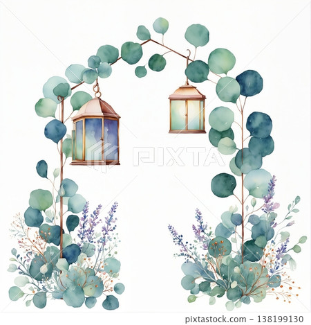abstract pattern of flower and leaves abstract pattern of flower and leaves 138199130