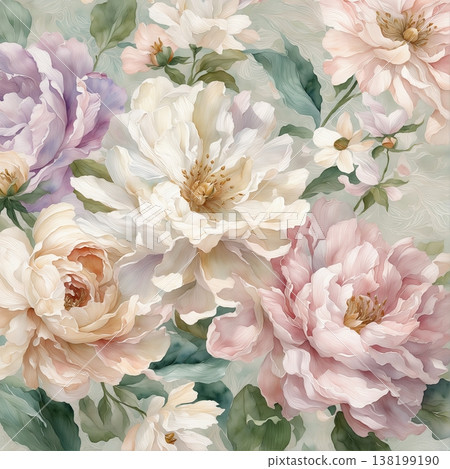 abstract pattern of flower and leaves abstract pattern of flower and leaves 138199190