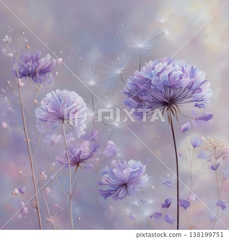 watercolor painting of leaf and flowers pattern watercolor painting of leaf and flowers pattern 138199751