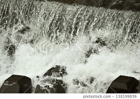 Flooding and rising water levels of rivers 138199836