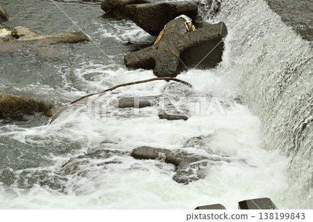 Flooding and rising water levels of rivers 138199843