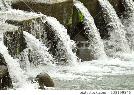 河川洪水和水位上升 138199846