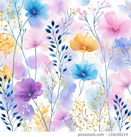 watercolor painting of flowers watercolor painting of flowers 138200214