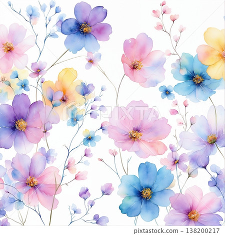 watercolor painting of flowers watercolor painting of flowers 138200217