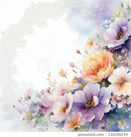 watercolor painting of flowers 138200244