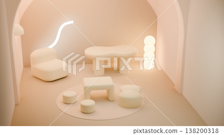 Off-white interior room background 138200318