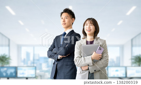 Teamwork image of two businessmen, men and women 138200319