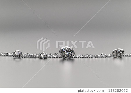 Diamonds on the grey background 138202052