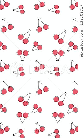 cherries seamless pattern with cherry 138202717