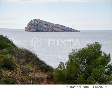 Cliffside views with nature details, Breathtaking seaside cliffs with trails and lush vegetation visible 138202942