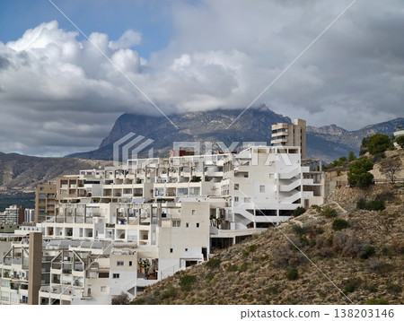 Coastal hillside residences, Mediterranean style apartments overlooking dramatic landscape and coastlines Coastal hillside residences, Mediterranean style apartments overlooking dramatic landscape and coastlines 138203146