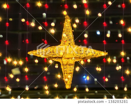 Festive lantern display, Decorative illuminated lanterns enhance festive holiday market experience Festive lantern display, Decorative illuminated lanterns enhance festive holiday market experience 138203281