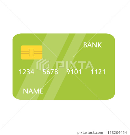 Credit Card. Bank plastic card template. vector Illustration clip art 138204434