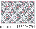 Ukrainian Grey Geometric Cross Pixel Folk Design 138204794