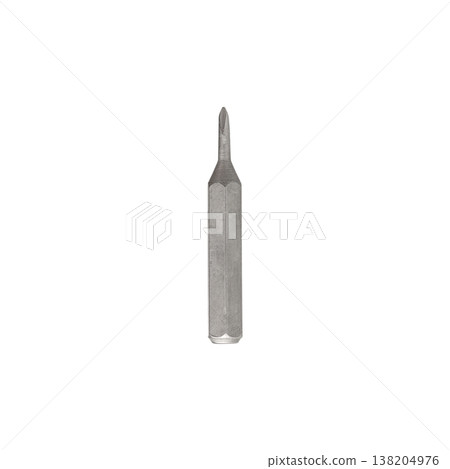 Iron bit for screwdriver and drill on Isolated on a white background Iron bit for screwdriver and drill on Isolated on a white background 138204976