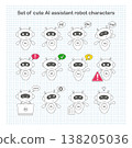 AI Assistant Robot Character Set, Chatbot UI Icons, Customer Support Bot, Vector Illustration Collection 138205036