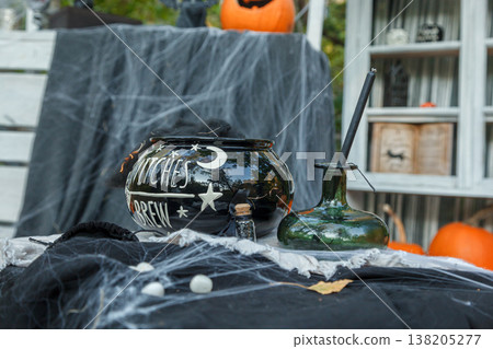 Beautiful autumn Halloween location Beautiful autumn Halloween location 138205277