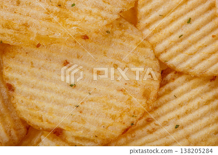 Lots of potato chips, texture 138205284