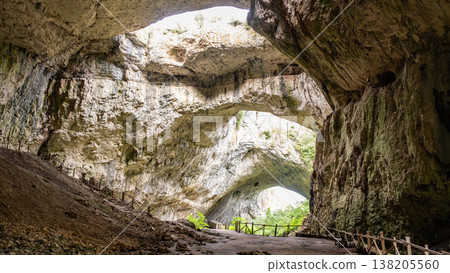 Inner Grand Archway and Natural Light in Devetashka Cave Inner Grand Archway and Natural Light in Devetashka Cave 138205560
