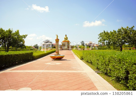 Buddha statues at Lumbini Sanctuary, Nepal, 3 Buddha statues at Lumbini Sanctuary, Nepal, 3 138205861