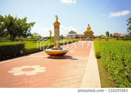 Buddha statues at Lumbini Sanctuary, Nepal, 5 Buddha statues at Lumbini Sanctuary, Nepal, 5 138205863